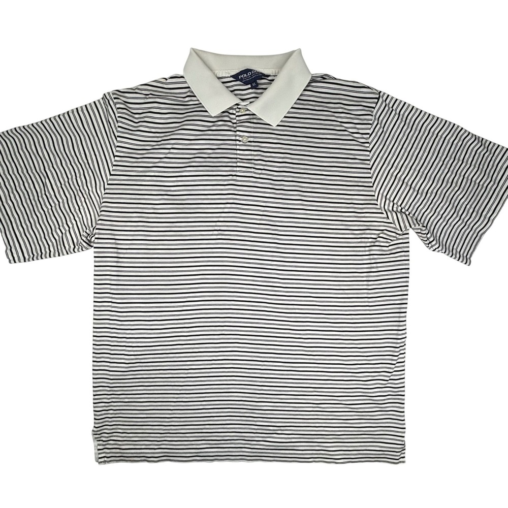 Polo‎ Golf Ralph Lauren Men's XL Striped Polo Shirt Black White